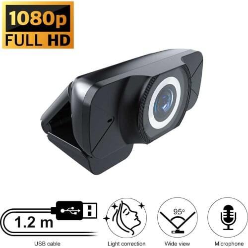 Web Camera Full HD Cam With USB Connector And Build-in Microphone for Skype, MS Teams, Zoom, Home Office, Video Chat, Conference