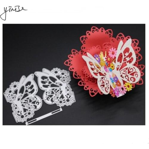 YINISE Metal Cutting Dies For Scrapbooking Stencils Butterfly Flowers DIE CUT DIY PAPER Album Card Decoration Embossing Die Cuts