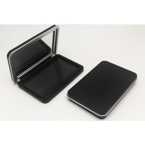 1pcs Matte Black Empty Magnetic Cosmetics Palette Eyeshadow Blusher DIY Makeup Box Glitter Makeup Dispensing Box