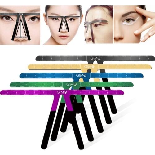 1Pcs Microblade Eyebrow Tattoo Ruler, Permanent Makeup Eyebrow Measuring Tool Set For Symmetrical Eyebrows, 5 Colors Can Choice