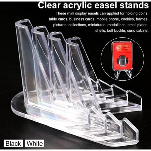 10pcs Collection Shelf Coins Easel Medal Plastic Badge Holder Golf Post Card Display Show Stand