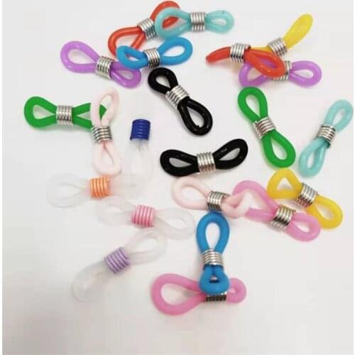 20pc DIY Jewelry Findings Connector Strap Eyelets Rope Mask Rope Accessory Wholesale Glasses Chain Silicone Rubber Ring Non Slip