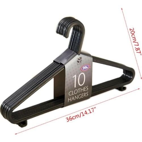 20pcs Clothes Coat Hangers Plastic Adult Antiskid Multi-Functional Hooks For Closet Cloakroom Organizer