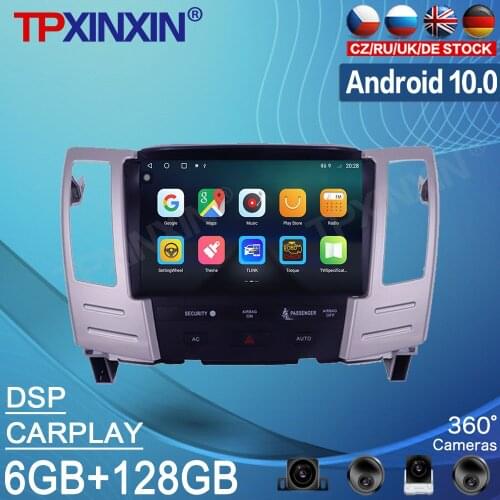 Android 10.0 For Toyota Harrier Lexus RX300 2004-2008 Car 6G + 128GB Tape Radio Recorder Video Player Navigation GPS Multimedia