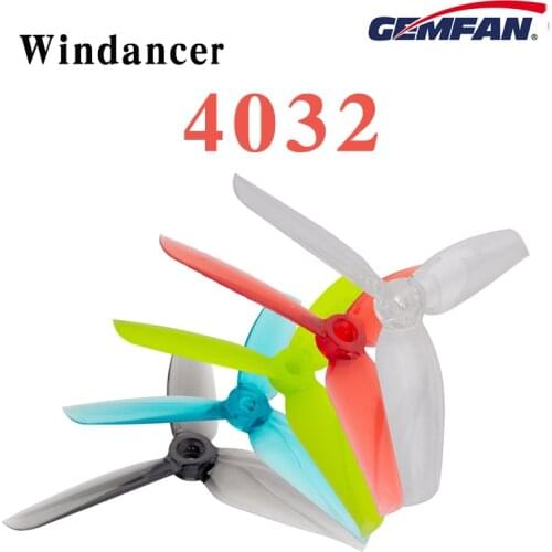 10 pairs Gemfan 4032 4inch Tri-blade/3 Blade CW CCW Propeller Compatible 1406 2205 Brushless Motor For FPV Drone Spare Part