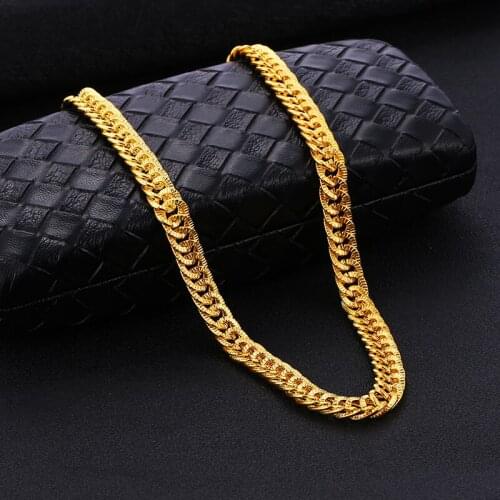 HOCOLE Gold Silver Link Chain Necklace For Men Women Stainless Steel Curb Cuban Choker Necklace Hip Hop For Male Female Jewelry