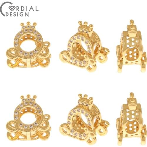 Cordial Design 30Pcs 15*16MM Necklace Making/DIY Pendant/Jewelry Findings & Components/Hand Made/Earrings Accessories/CZ Charms