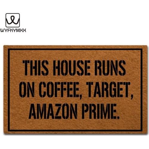 Door Entrance Mats This House Runs On Coffee Target woven outdoor mat design welcome mat indoor outdoor entrance doormats