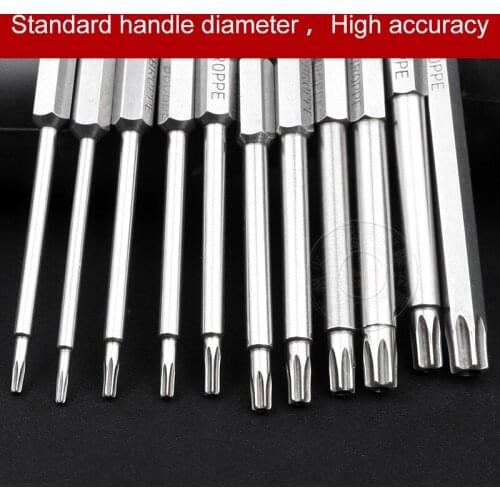 HOEN 11pcs Magnetic Hand Tools Hex Torx Head Drill Screwdriver Set Bits 75mm S2 Steel Screw Driver Screwdrivers Kit