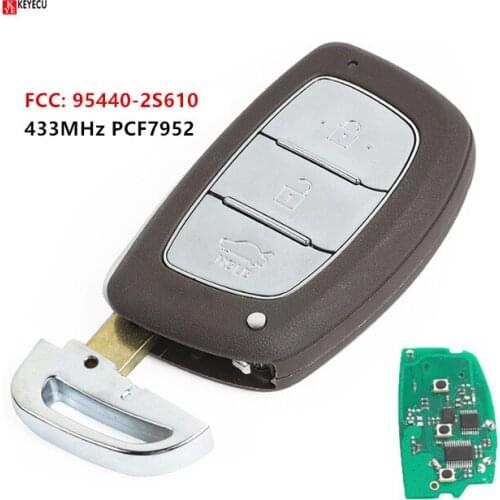 Keyecu Smart Remote Car Key Fob 433MHz PCF7953 for Hyundai iX35 2013-2015 FCC: 95440-2S610