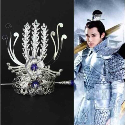 Chinese Traditional Mens Jewelry Headdress Hanfu Men&Women Hairwear Cos Prop Male Vintage Tuinga Topknot Gfit For Men&Women