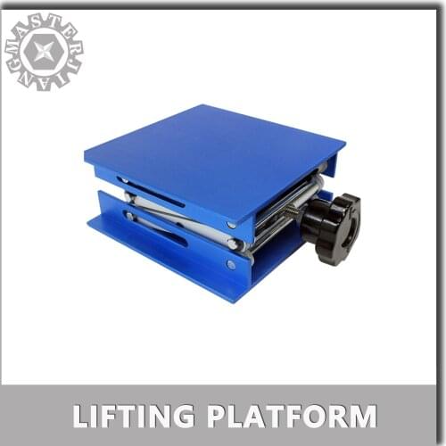 CNC Laser Engraving Machine 100*100 Mini Aluminum Alloy Lifting Platform Focus Adjustable For Desktop Max Adjust Height 45-145mm