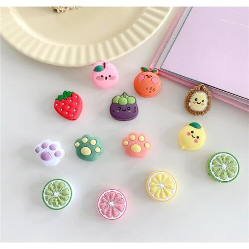 Cute Cartoon Fruit Durian Peach Cable Protector Data Line Cord Protective Case Cable Winder Cover For iPhone USB Charging Cable