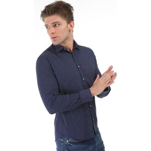 Semco SlimFit Mens Navy Blue Cotton Long Sleeve Shirts Oxford Flannel Shirt Man Fashion 2021 Shirts Daily Casual Elastic Fullsize