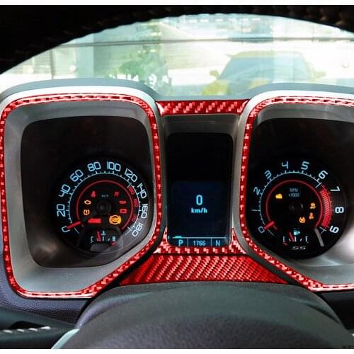 5pcs Car Carbon Fiber Speedometer Frame Cover Sticker For Chevrolet Camaro 2010 - 2015 Car Interior Modification Accessories