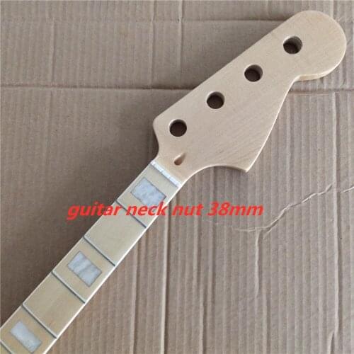 New Gloss Maple 20 frets J bass guitar neck part 4 string maple fingerboard 34 inch nut 38 mm