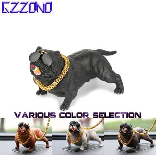 Car Upholstery Dog Bulldog Decoration Creative Car Interior Fashion Simulation Dog Doll Interior Accessories Ornaments Rogue dog