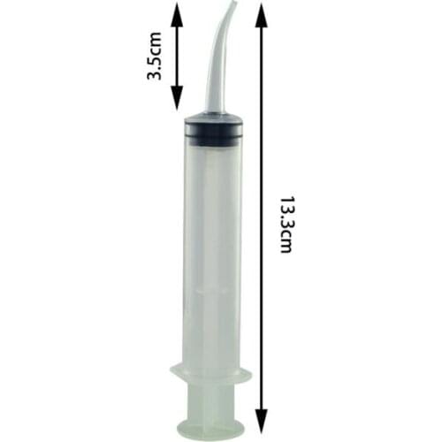 4pcs/set Disposable Dental Irrigation Syringe With Curved Tip Dental Kit Tooth Whitening Material Dental Instrument