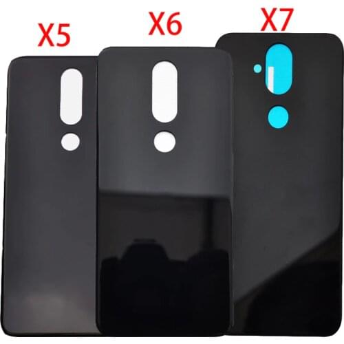 For Nokia X5 X6 X7 Original Glass Battery Cover Rear Housing Back Case Housing