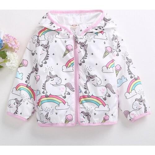 Autumn Girls Jackets Girls Coats Outerwear Cartoon Kids Sweatshirt Cartoon Jackets Baby Hooded Sweatshirt Cute outerwear