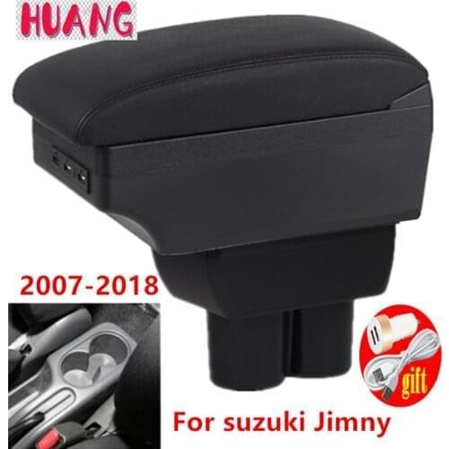 For Suzuki Jimny Armrest box Interior Parts special Retrofit parts Car Armrest Center Storage box USB 2007-2018