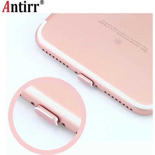 Mobile Phone Charge Port Dust Plug Aluminium Alloy Dust Plug for iPhone 5 5s 6 plus 6s plus 7 Plus 8 plus for iphone X