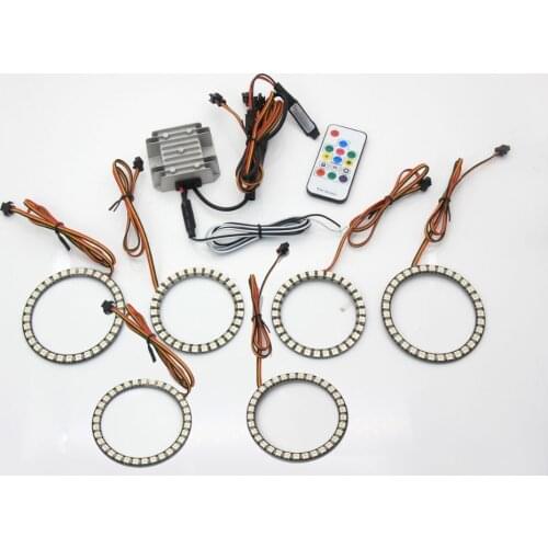 RGBW Angel Eyes LED Sequential Flowing Wireless Control Sequential Dynamic For Alfa Romeo 159 2005 2006 2007 2008 2009 2010 2011