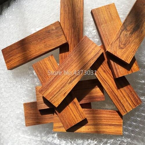2 Pieces Red Sandalwood DIY Knife Handle Material Making Multi Size Wood for Various Handicraft Materials 120x40x10mm