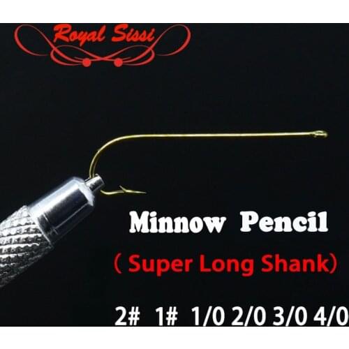 New hot 20pcs/pack 6 optional sizes 3.5X long shank fly fishing hook UV resin minnow fish fly tying exclusive use streamer hooks