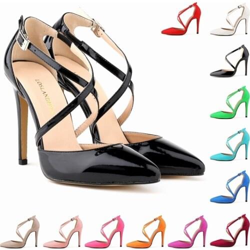 Sexy Women Red Wedding Shoes Peep Toe Stiletto High Heels Shoes 11CM Thin Heels Woman Sandals Black Red Nude Big Size 35-42