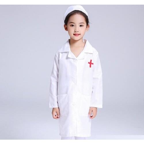 Kids Nurse Overalls costume Girl cosplay Doctor Children