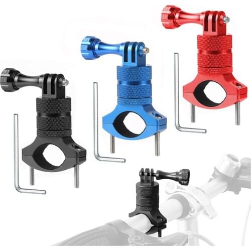 360D Rotation Motorcycle Bike Handlebar Clamp Bicycle Mount Holder for GoPro HERO 9 8 7 6 5 SJCAM DJI Xiaoyi Accessories F3726