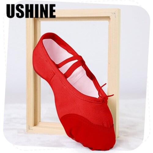 EU22-45 Red Yoga Slippers Practice Indoor Exercising Shoes Ballet Shoes Dance For Girls Ballet Shoes Dance Kids Children Woman