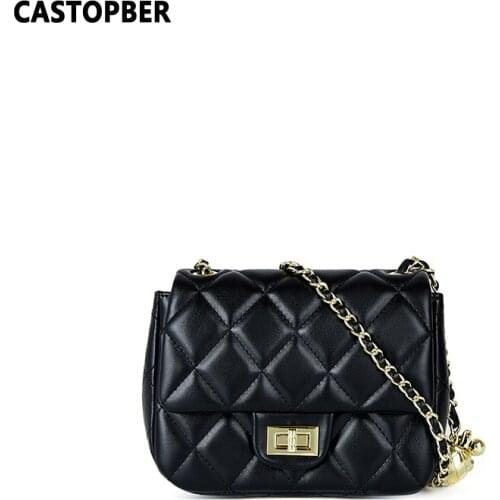 Quilted Flap Crossbody Bag With Chain Womens Fashion Diamond Lattice Designer Cow Genuine Leather Handbags Shoulder Bag Famous