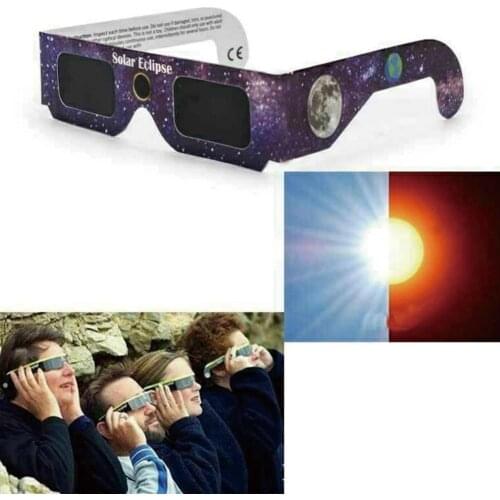 1pcs Random Color Paper Annular Total Solar Eclipse Glasses Outdoor Observation Anti-uv Solar Glasses For Children Best Gift