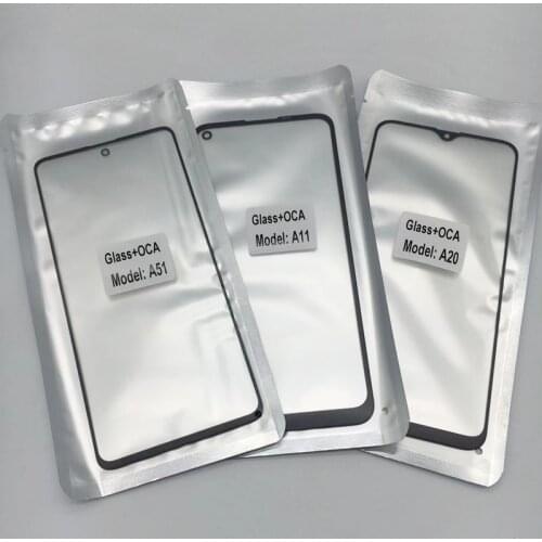 10PCS Front Outer Screen Glass OCA Glue For Samsung Galaxy A20 A11 A51 A10S A20S Touch Panel Lens Cover Lamination