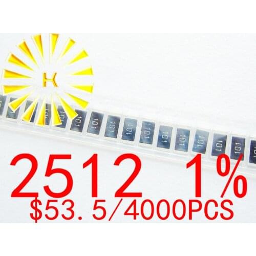 2512 1% Chip Resistors 1R-10M 1W SMD Resistor x 4000PCS