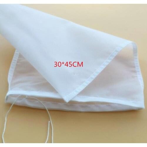5pcs/lot-30*45cm 150/75/48 micron high density soybean milk fruit juice wine mesh Filter Bag Pollen powder storage bag