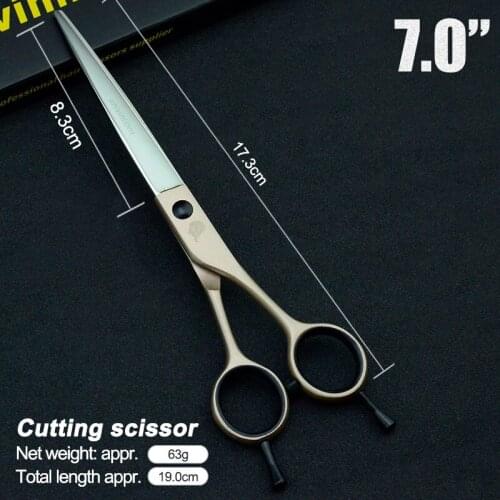 7" Pet Dog Cutting Scissors Cutting Shears Sharp Edge Scissors for Dog Grooming Straight Scissors High Quality Stainless Steel