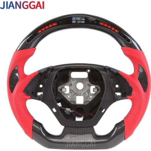 Fit For Chevrolet Corvette C7 Chevy Camaro ss Steering Wheel With LED Flash Display 100% Carbon Fibre Car Steering Wheel