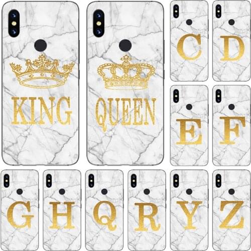 Phone Case for Umi Umidigi F1 Play F2 S5 S3 S2 Pro Lite White Marble Golden English Letter Fashion Name Back Cover Fundas Shell