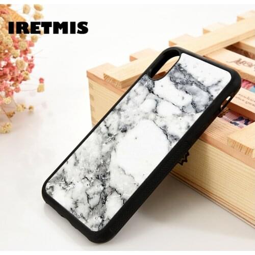 Iretmis 5 5S SE 6 6S Soft TPU Silicone Rubber phone case cover for iPhone 7 8 plus X Xs 11 Pro Max XR Marble