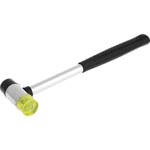 2019 Double Face Soft Touch Hammer Rubber Hammer Leather DIY Tool 25mm MAR15_17