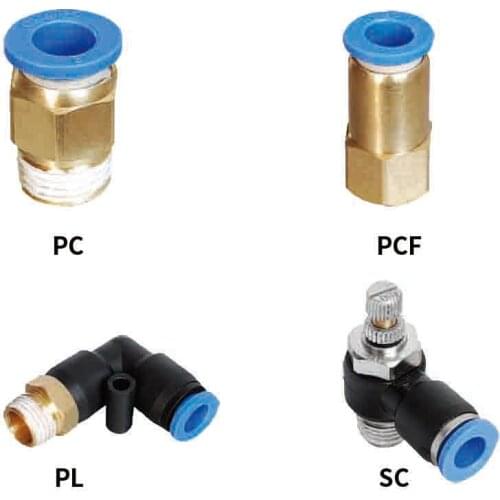 Pneumatic quick fitting pipe connector PC/SC/PCF/PL fitting thread 1/8" 1/4" 3/8" 1/2" air Thread Female Straight Air Fitting