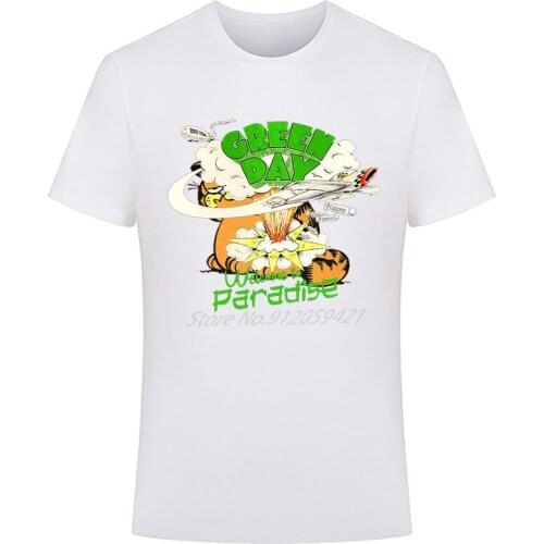 Mens T-shirt Printed Funny Green Day Paradise Clothing T Shirt male Short Sleeve Tee Top Streetwear Harajuku Men clothing