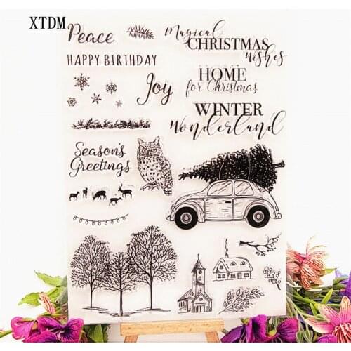 Hot sale Easter tree Transparent Clear Stamps / Silicone Seals Roller Stamp for DIY scrapbooking photo album/Card Making