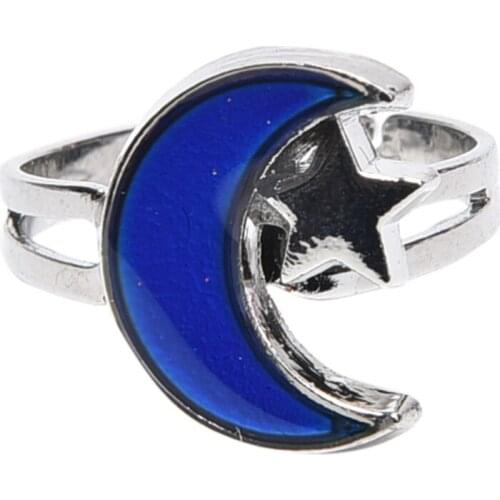 Changing Color Turtle Moon Adjustable Emotion Feeling Changeable Temperature Ring Chic Vintage Color Change Mood Rings