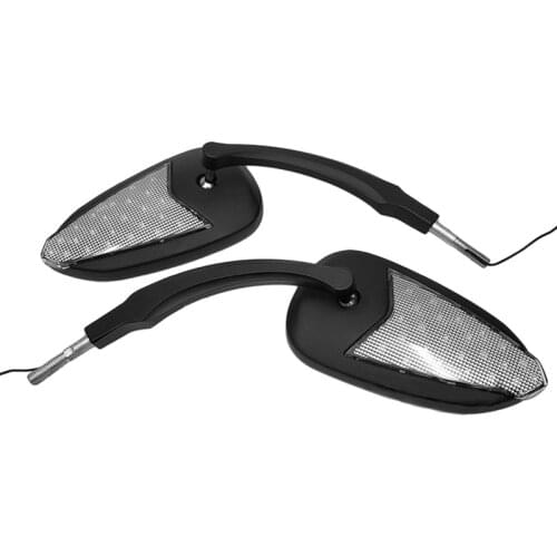 Motorcycle Rearview Mirrors, Led Turn Signal Light Side Mirrors