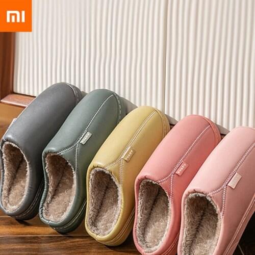 Xiaomi Mens and Womens Winter Indoor Home Lovers Cotton Slippers Non-slip Soft Winter Warm Home Slippers Indoor Bedroom