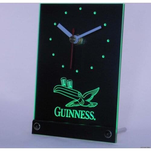 Tnc0003 Guinness Toucan Beer 3D LED Table Desk Clock
